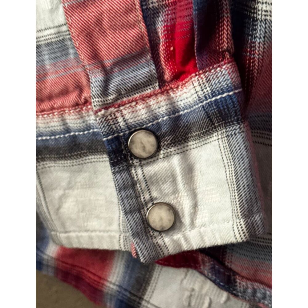 Wrangler Retro Premium Western Plaid Shirt XXL Cowboy Rodeo Pearl Snap - Picture 7 of 8